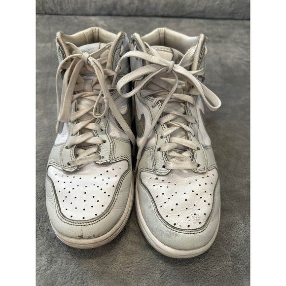 Women's Nike High Dunks gray and white silver sparkle Size 8 - Picture 3 of 8